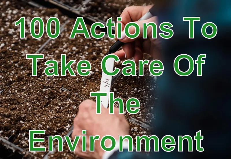 100 Actions To Take Care Of The Environment